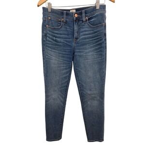 J. Crew Denim Womens High-Rise Skinny Jeans Size 27 Fair Trade Certified Mid-Was